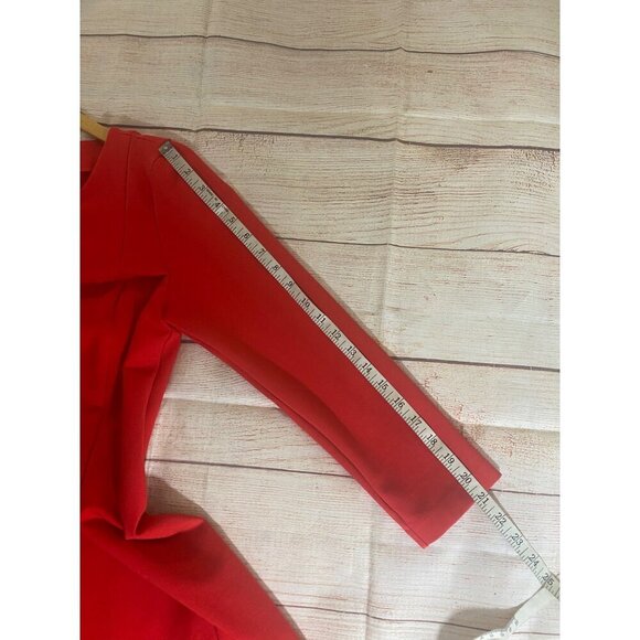J.Crew Women's Thick Red Half Sleeve Midi Dress - Medium - Picture 9 of 13